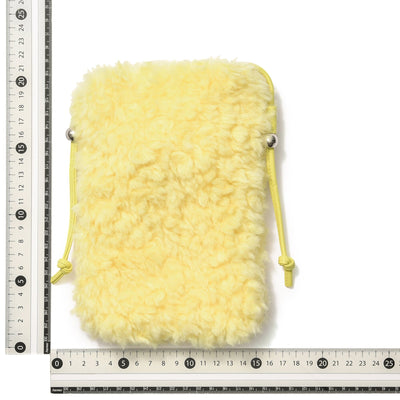 Fur Smartphone Shoulder Bag Yellow