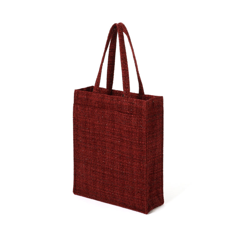 Logo Tote Bag Tweed Medium Red