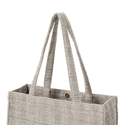 Logo Tote Bag Tweed Medium Gray