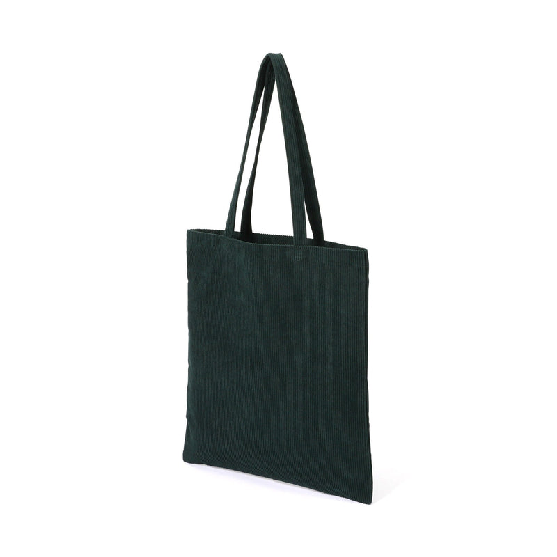 Logo Tote Bag Corduroy Small Green
