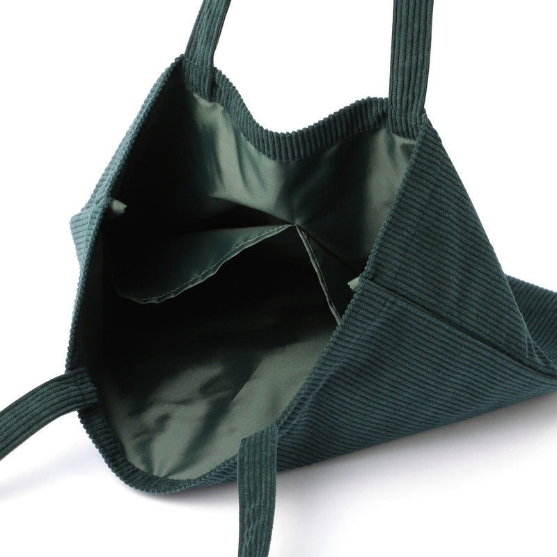 Logo Tote Bag Corduroy Small Green