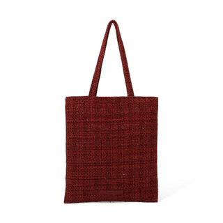 Logo Tote Bag Tweed Small Red