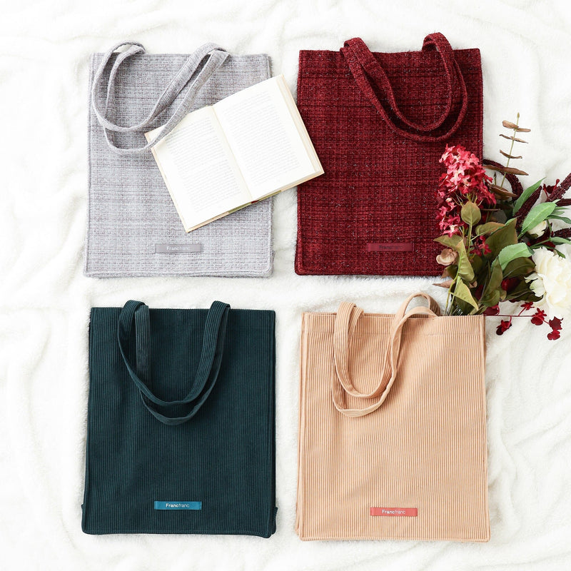 Logo Tote Bag Corduroy Medium Beige