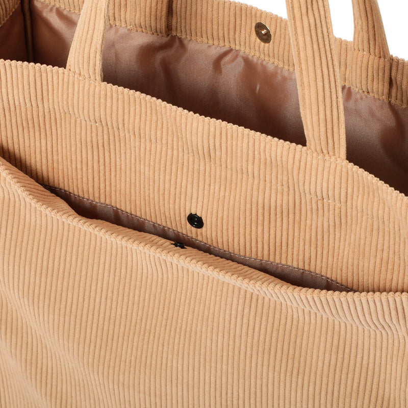 Logo Tote Bag Corduroy Medium Beige