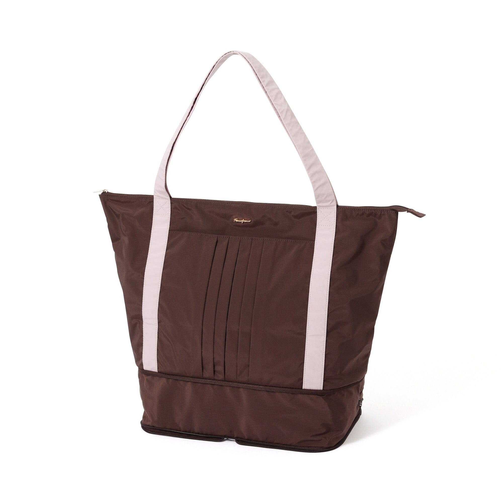 Modern Palette 2-Way Carry-On Tote Brown x Pink