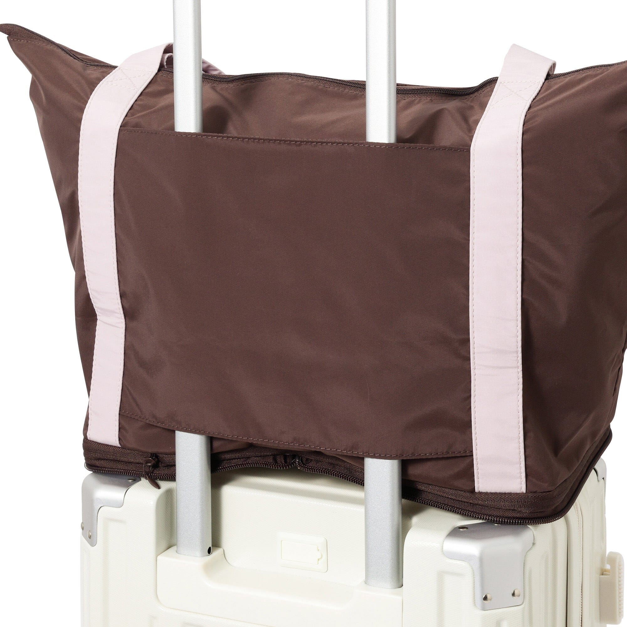 Modern Palette 2-Way Carry-On Tote Brown x Pink