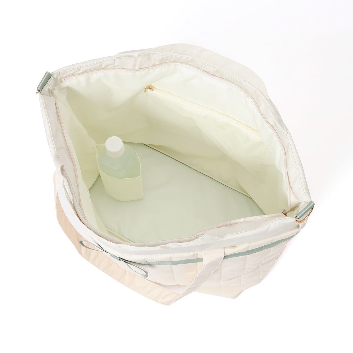 Bicolor Travel Bag Mint x Ivory