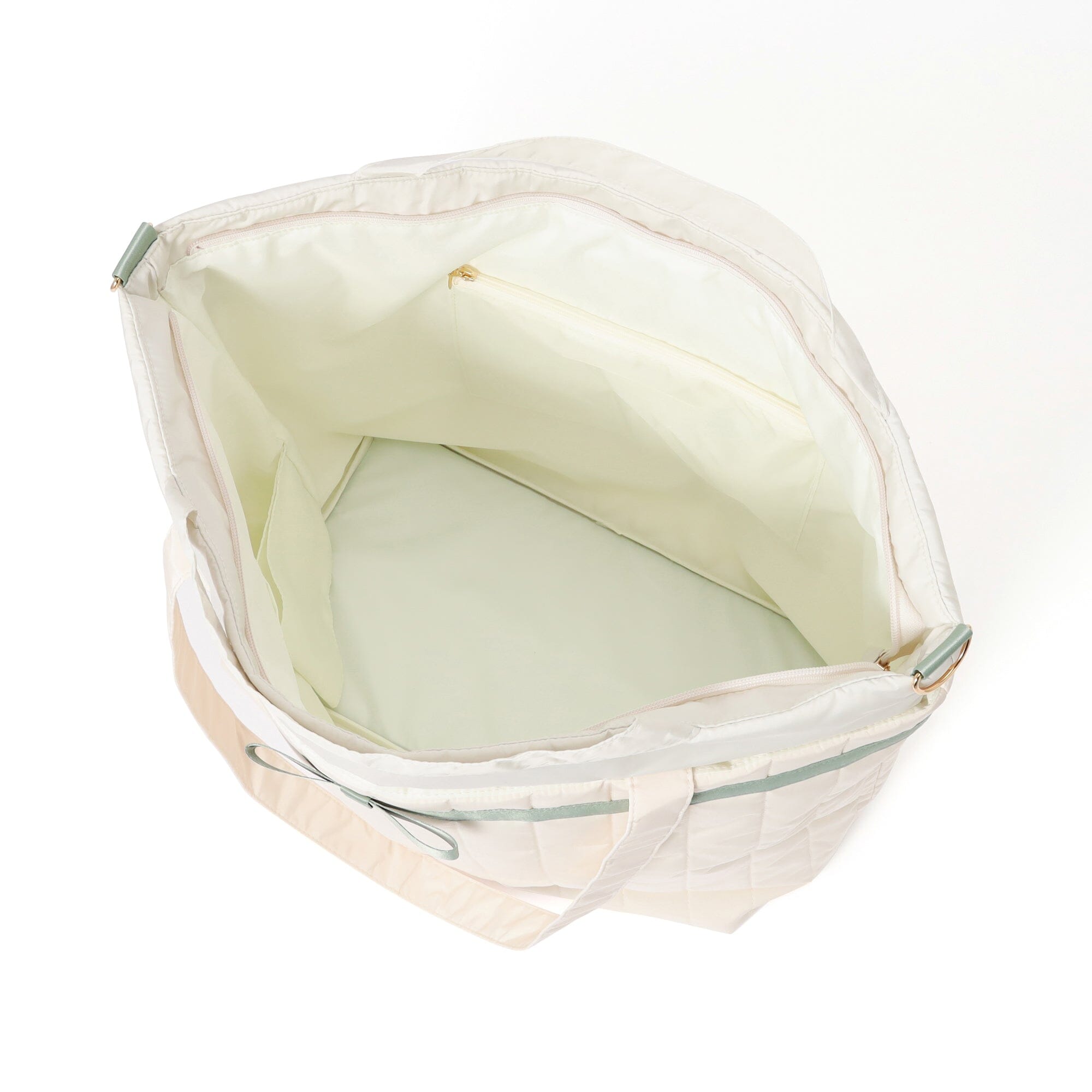 Bicolor Travel Bag Mint x Ivory