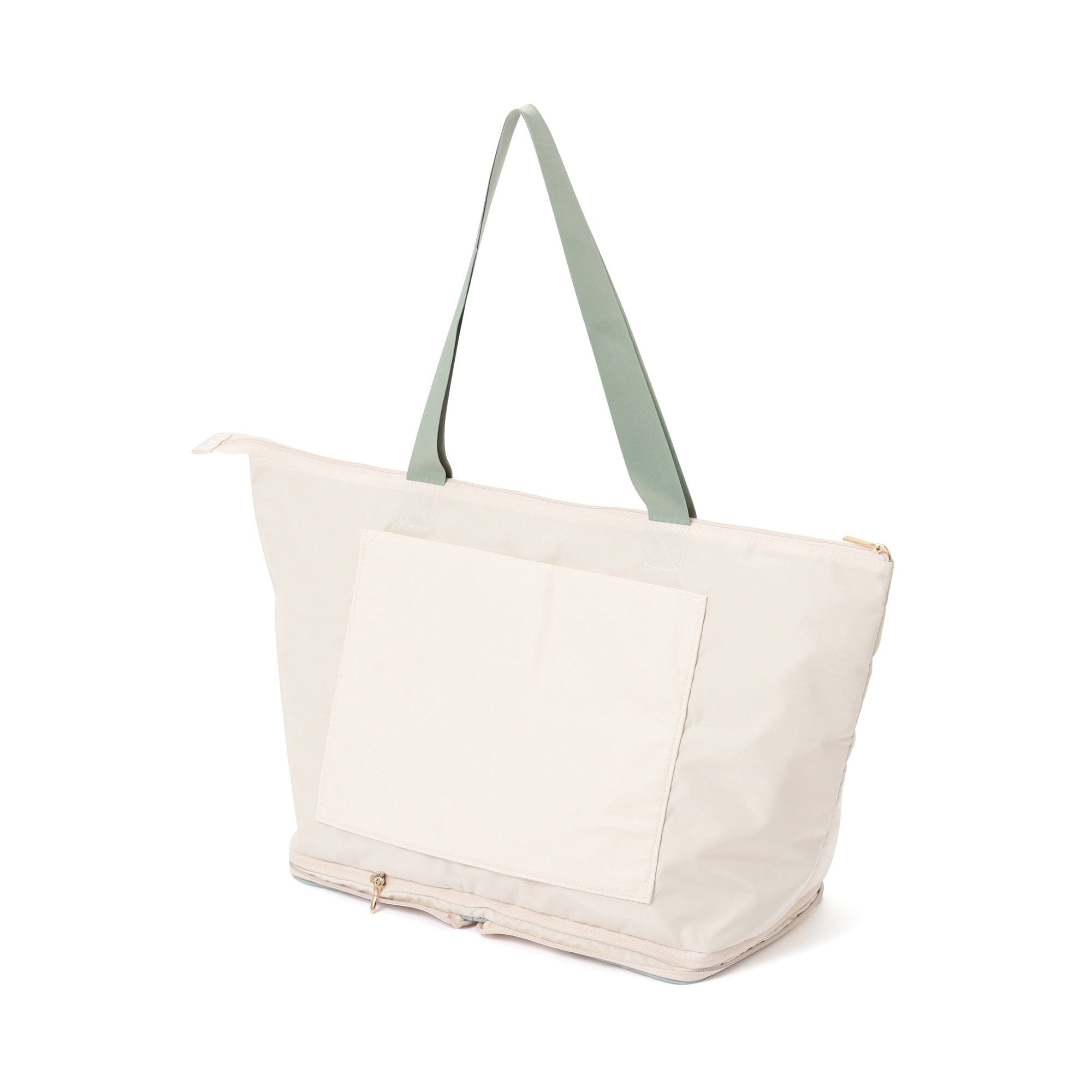 Bicolor 2-Way Carry-On Tote Bag  Mint x Ivory