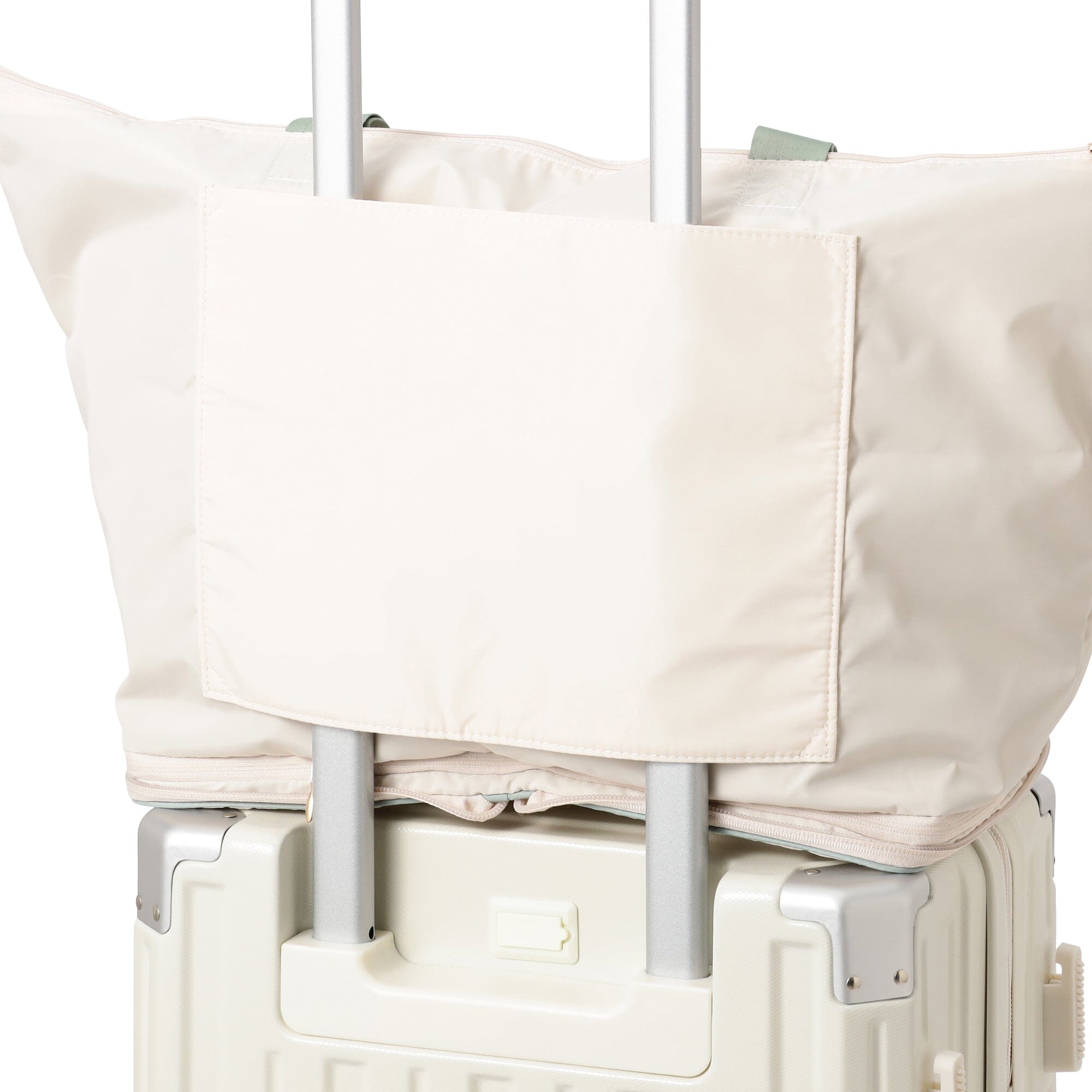 Bicolor 2-Way Carry-On Tote Bag  Mint x Ivory