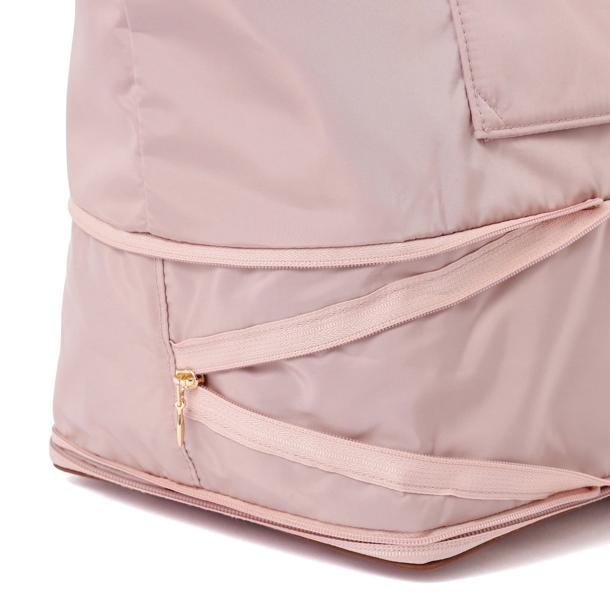 Bicolor 2-Way Carry-On Tote Bag  Pink x Brown