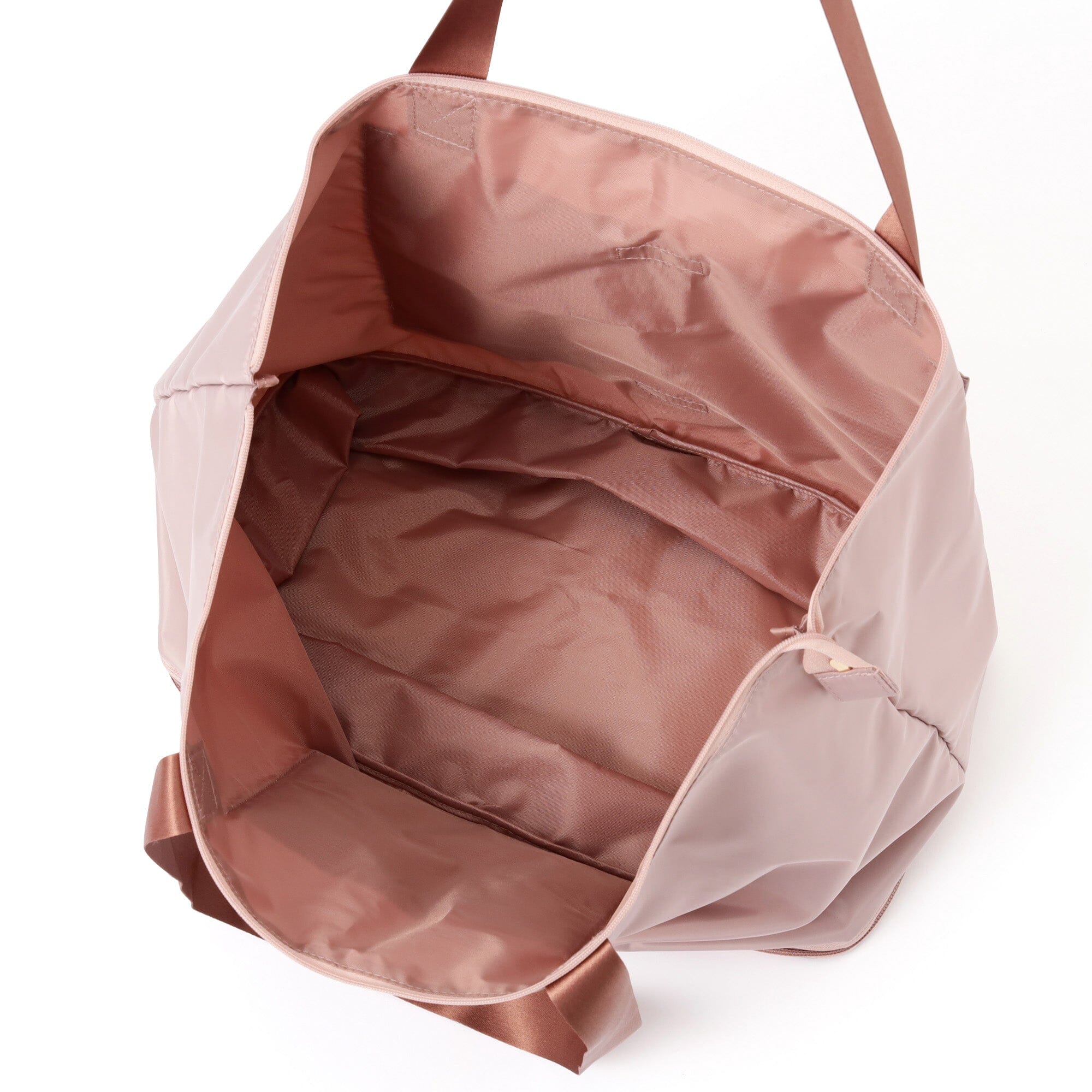 Bicolor 2-Way Carry-On Tote Bag  Pink x Brown