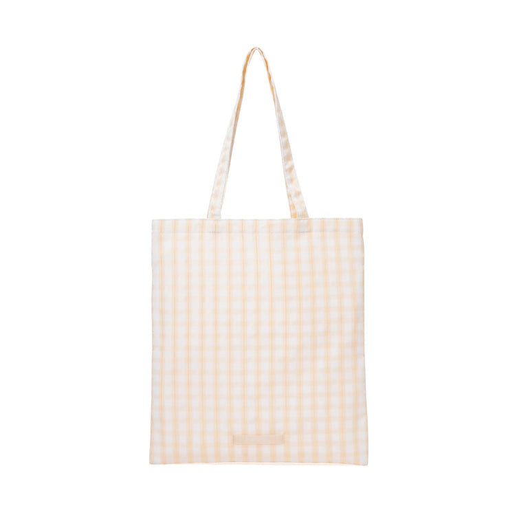 Logo Tote Bag Gingham Small Yellow