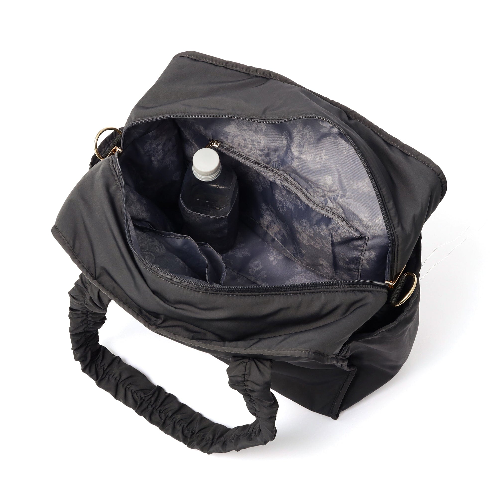Classic Flower Travel Bag S Dark Gray