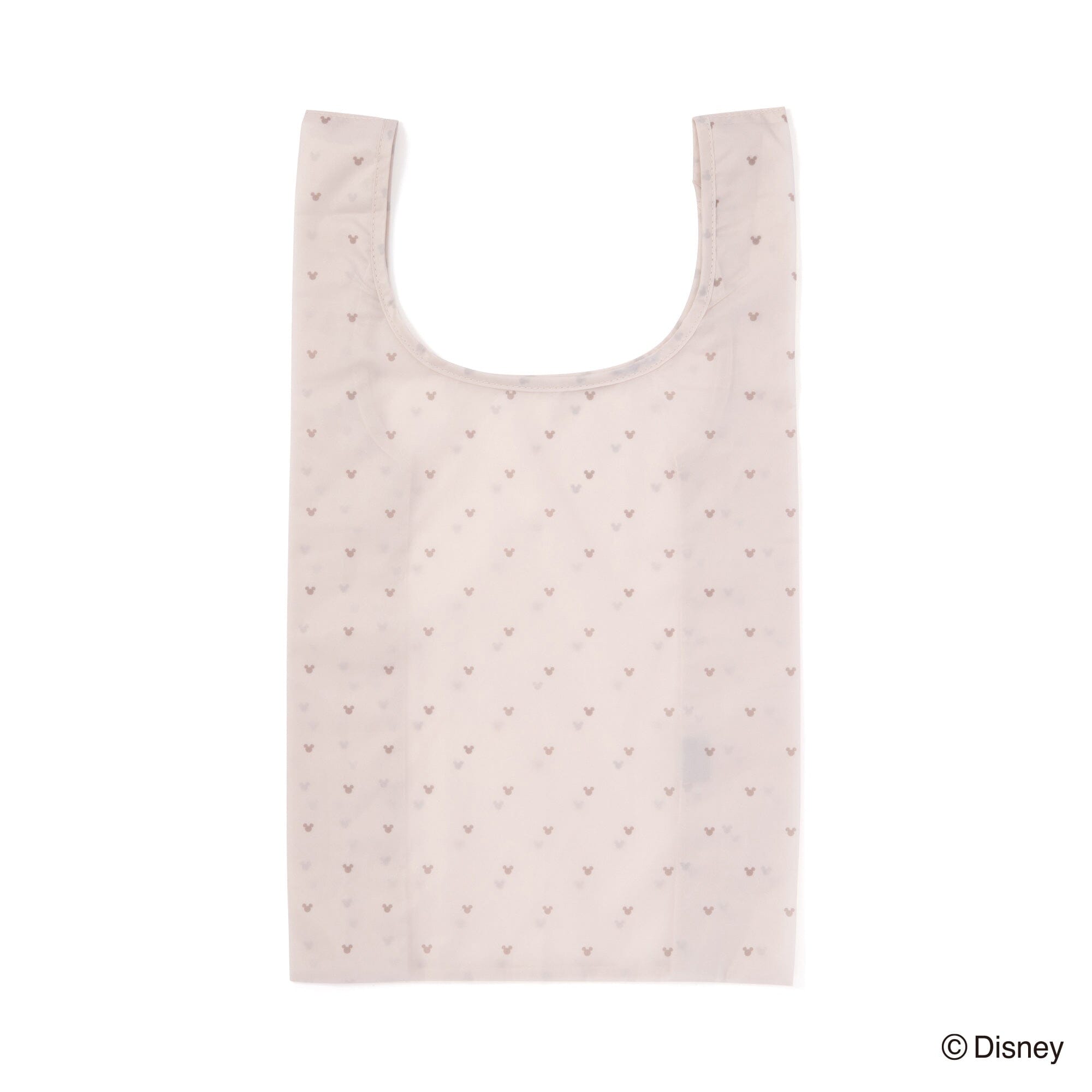 Disney Mickey Face Bag Charm Eco Bag Beige