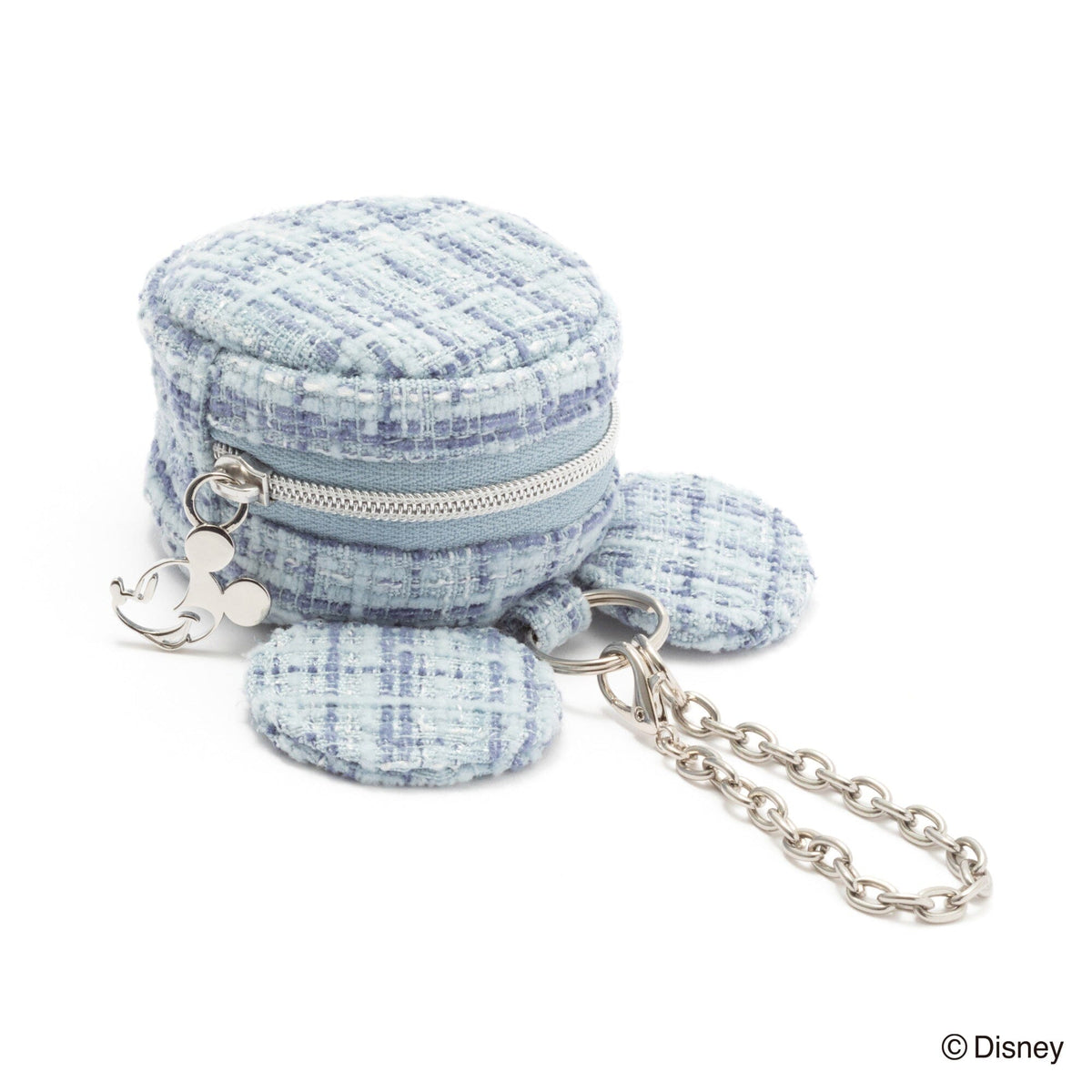 Disney Mickey Face Bag Charm Eco Bag Light Blue