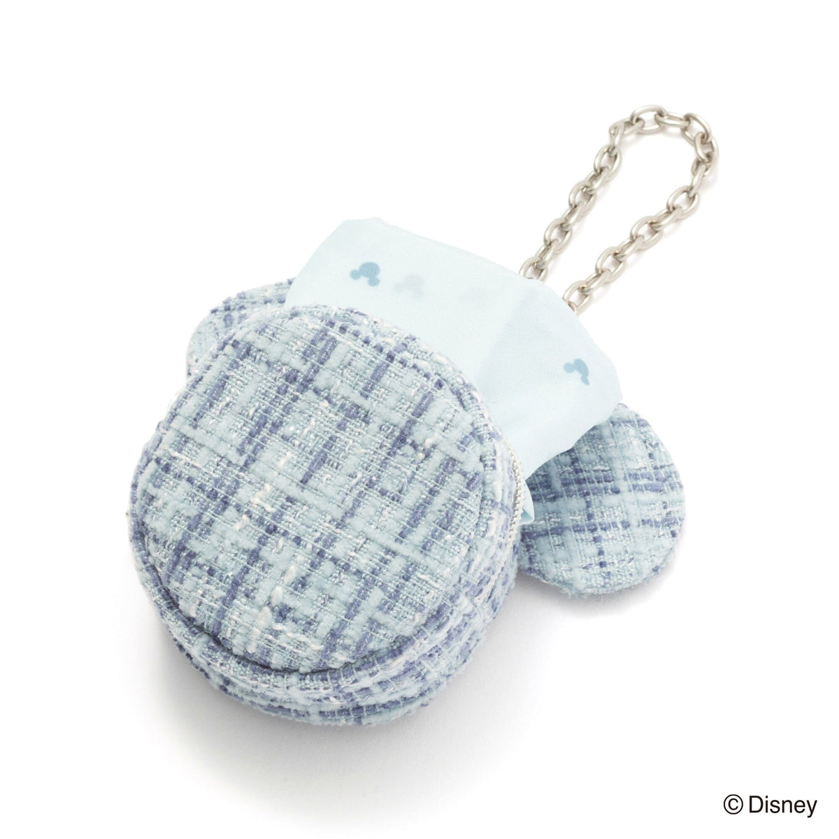 Disney Mickey Face Bag Charm Eco Bag Light Blue