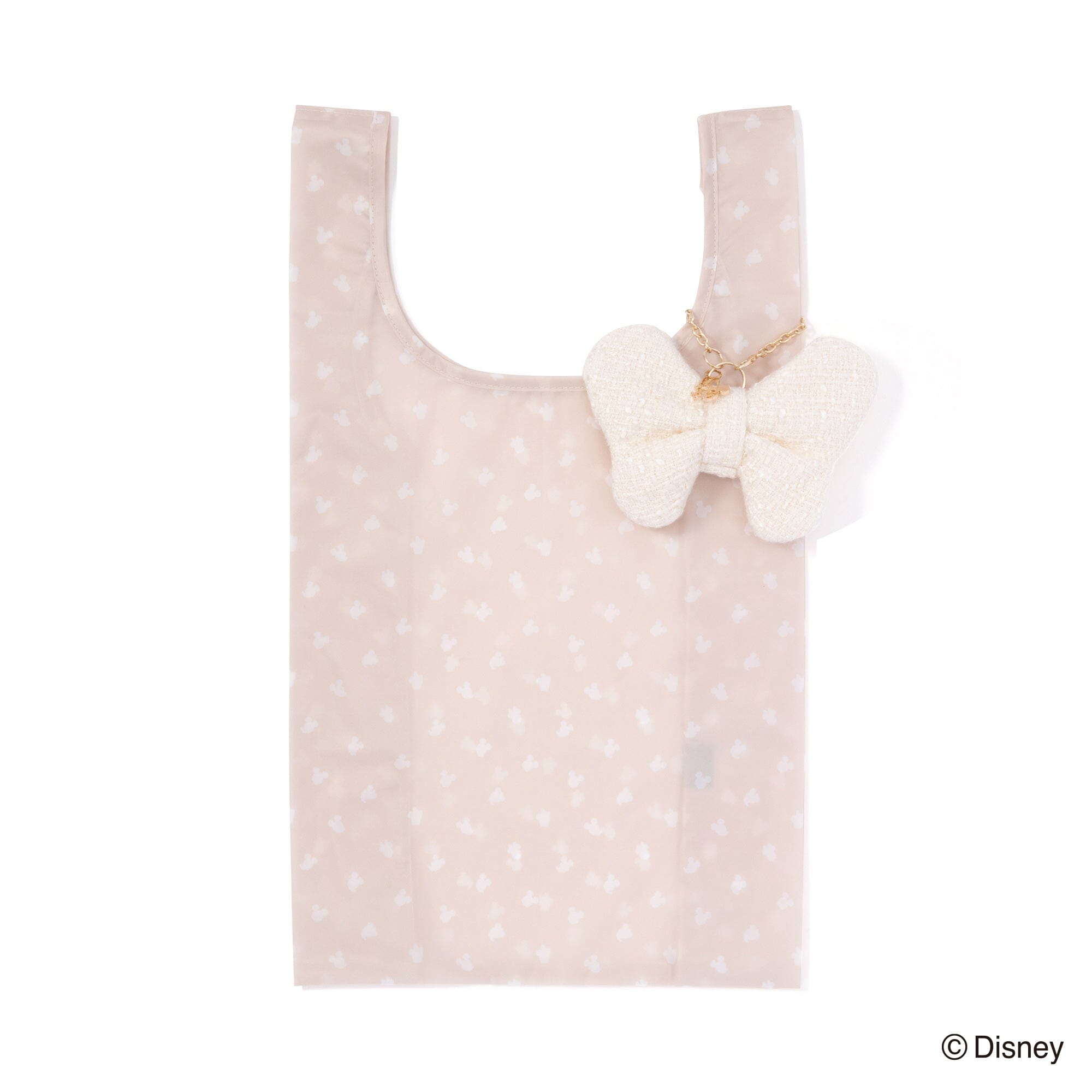 Disney Minnie Ribbon Bag Charm Eco Bag Ivory
