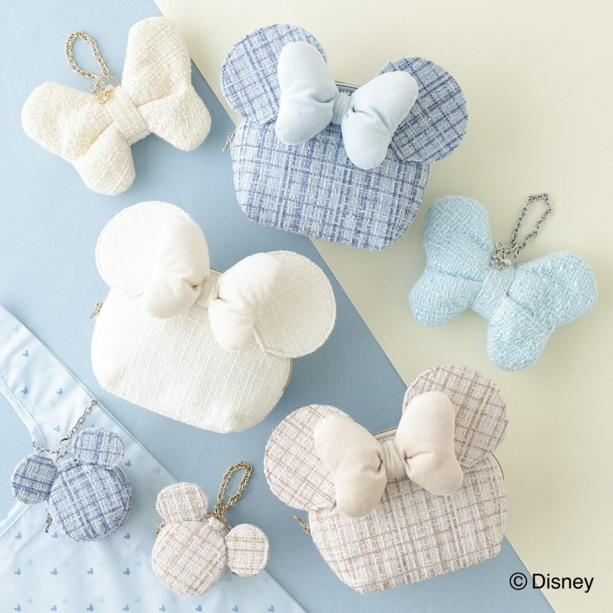 Disney Minnie Ribbon Bag Charm Eco Bag Ivory