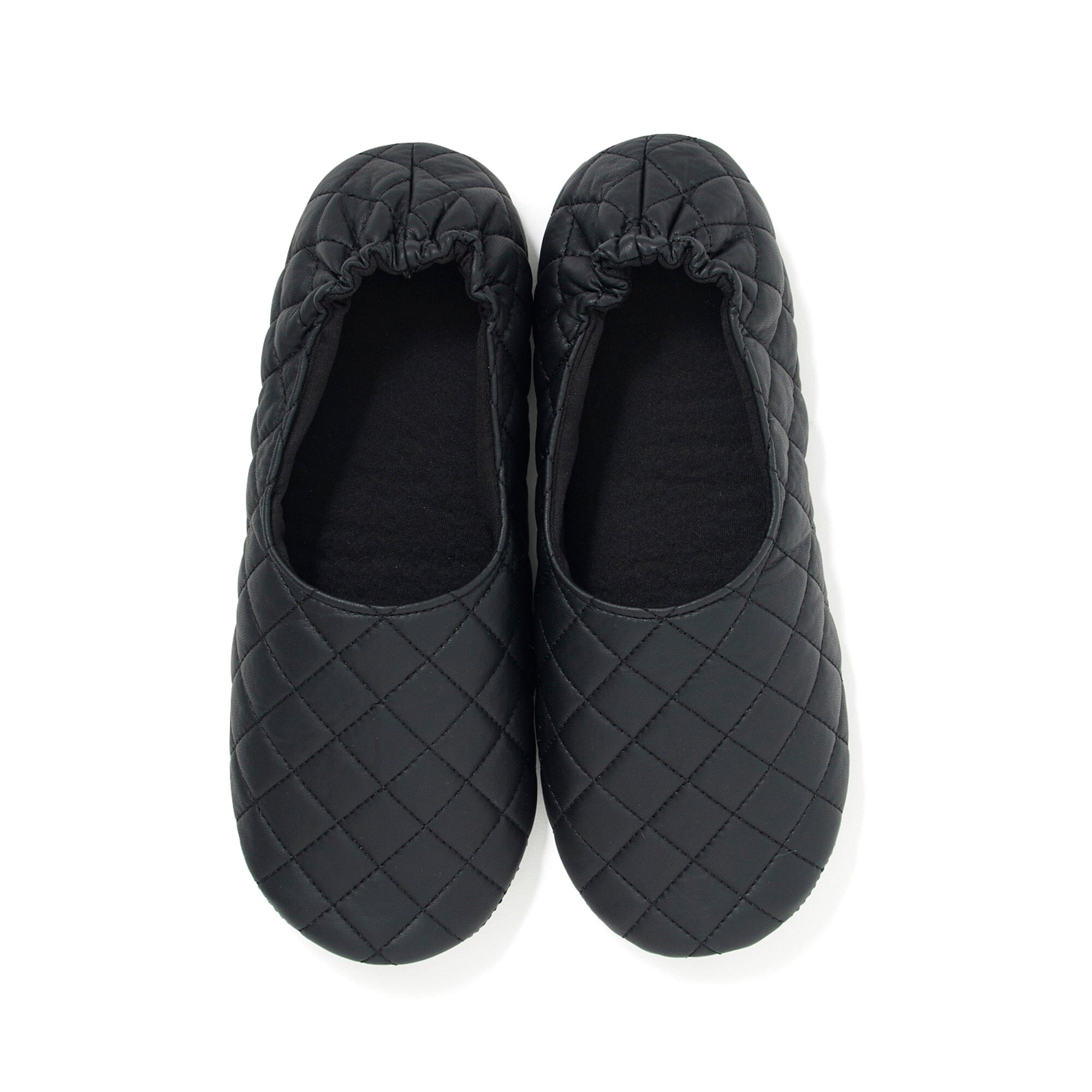 Pocketable Roomshoes  Quilted Black