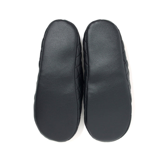 Pocketable Roomshoes  Quilted Black
