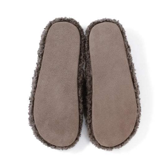 Poodle Boa Roomshoes  Dark Brown