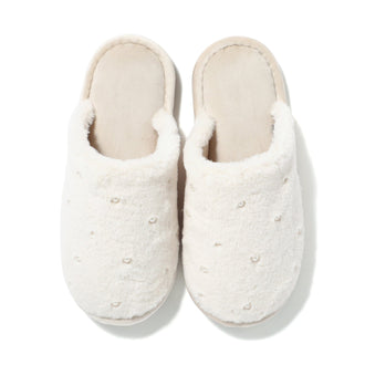 Eco Fur X Pearl Roomshoes  White