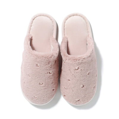 Eco Fur X Pearl Roomshoes  Pink