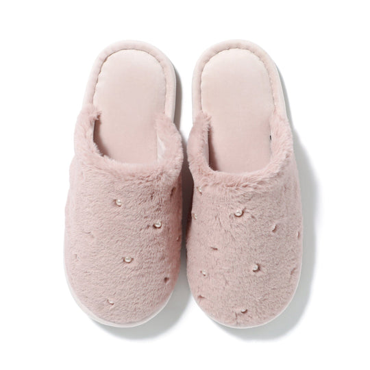 Eco Fur X Pearl Roomshoes  Pink
