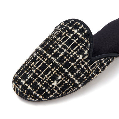 Tweed Room Shoes Black