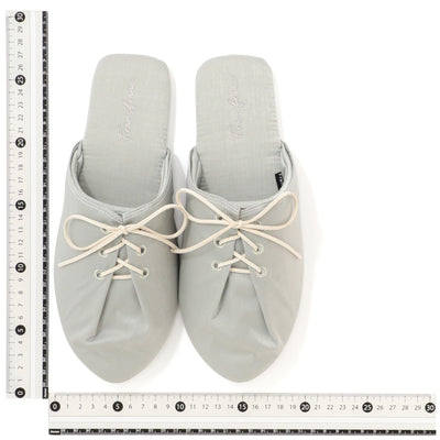 Satin Laceup Room Shoes Mint