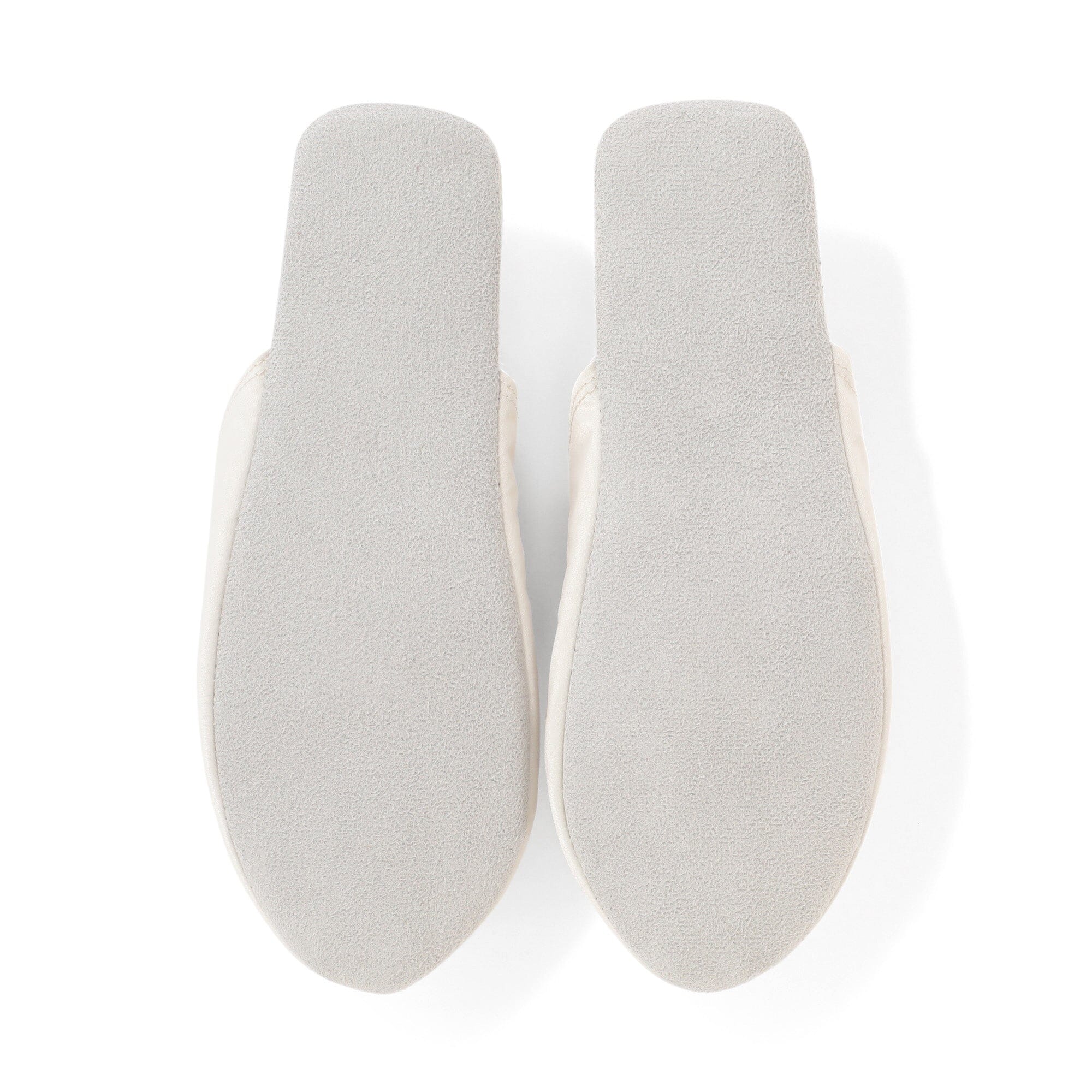 Satin Laceup Room Shoes Ivory