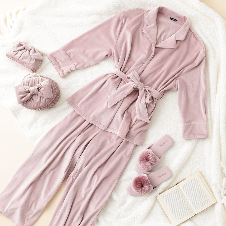 Round Tassel Room Shoes Pink