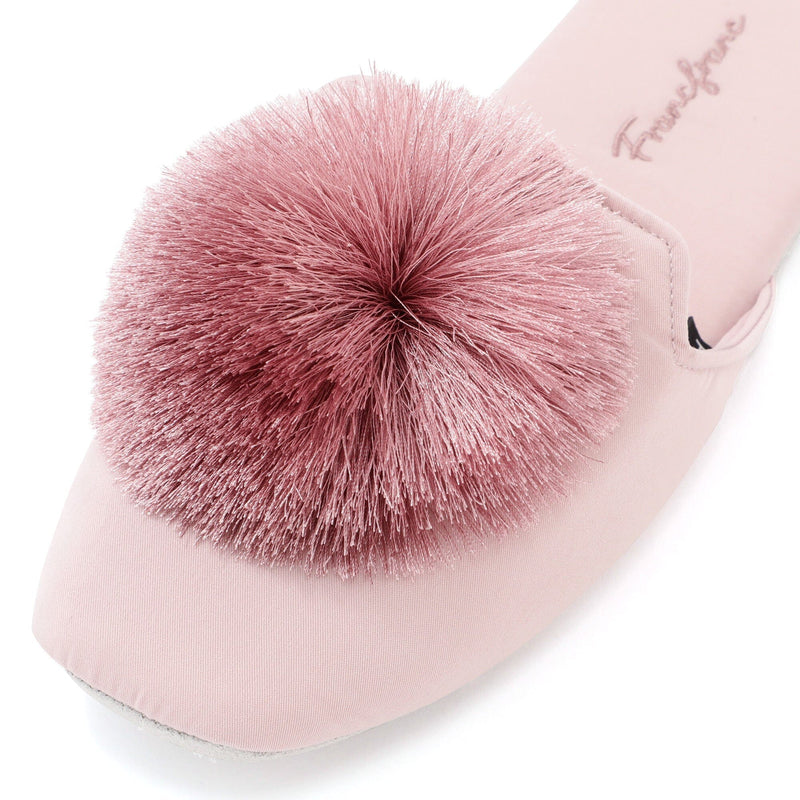 Round Tassel Room Shoes Pink