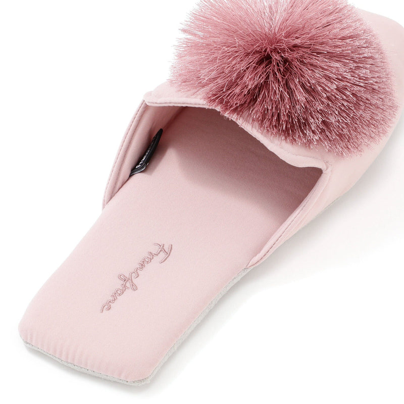 Round Tassel Room Shoes Pink