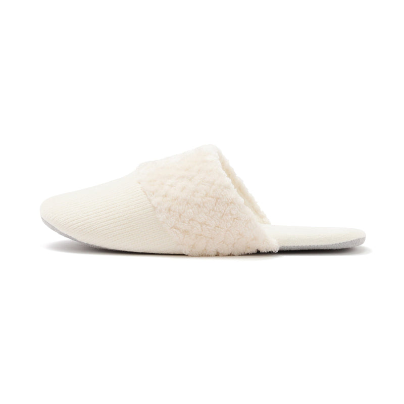 Warm Fleece Room Shoes Ivory