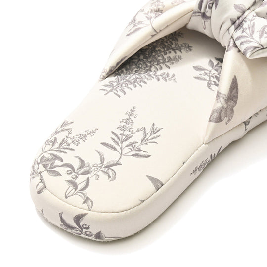 Cool Touch Satin Room Shoes Gray
