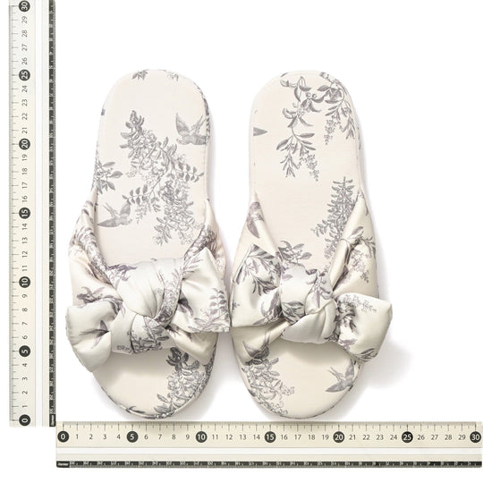 Cool Touch Satin Room Shoes Gray
