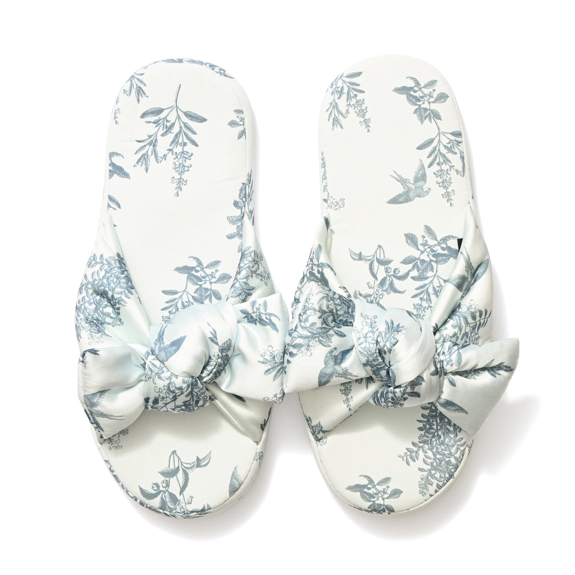 Cool Touch Satin Room Shoes Blue