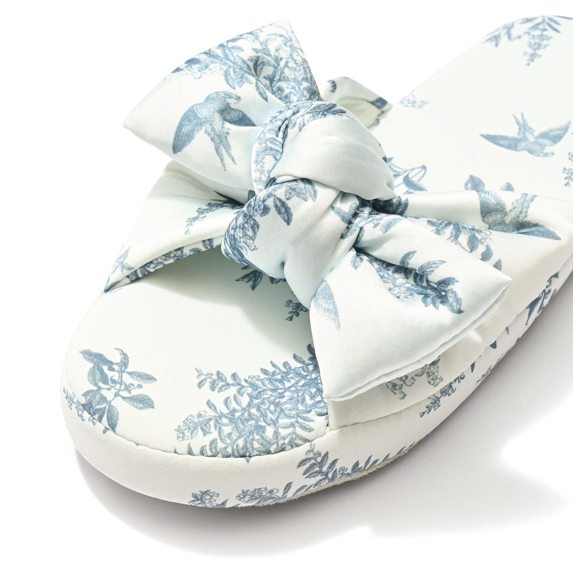 Cool Touch Satin Room Shoes Blue