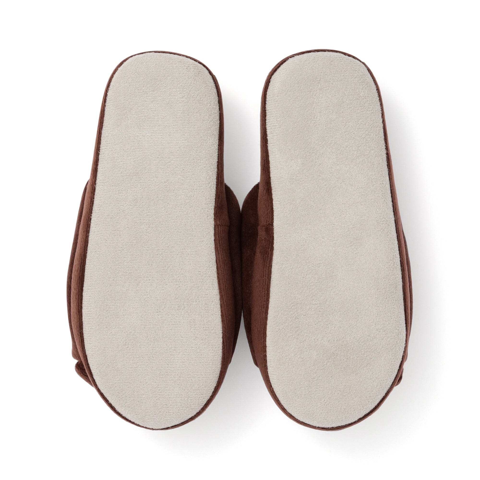 Smooth Velour Room Shoes Brown