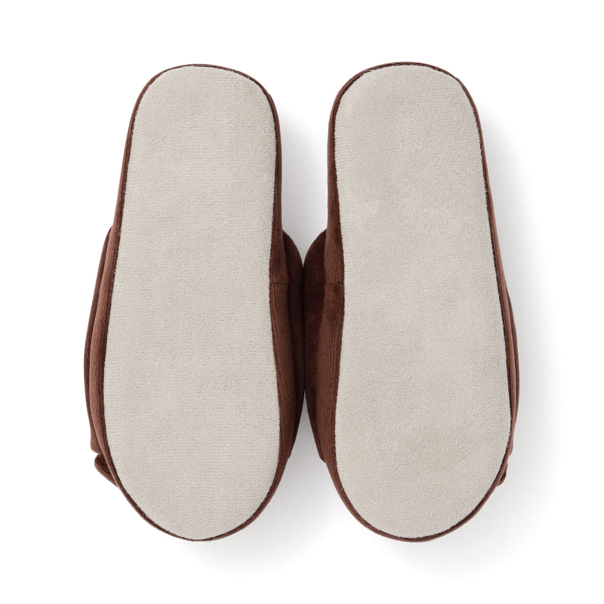 Smooth Velour Room Shoes Brown