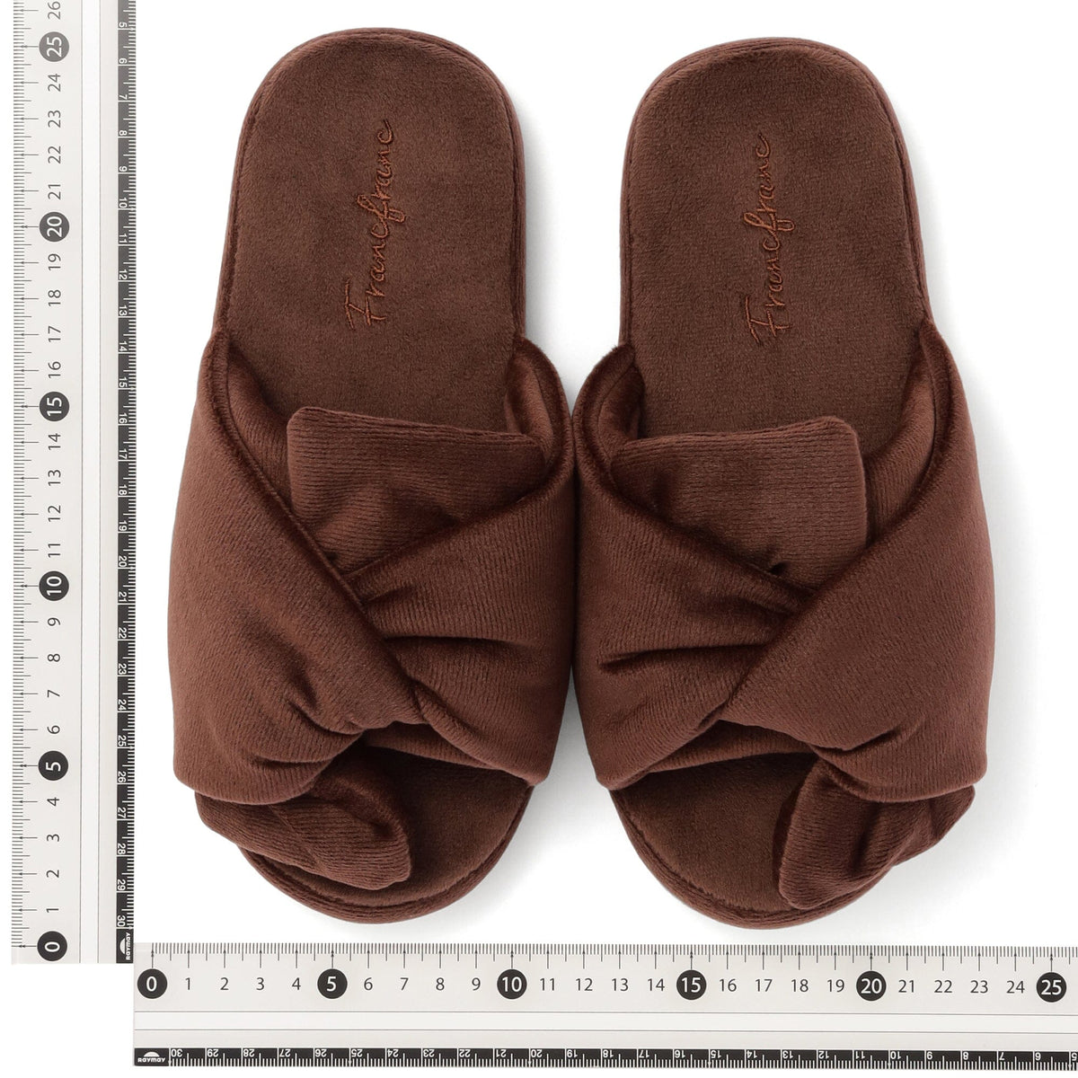 Smooth Velour Room Shoes Brown