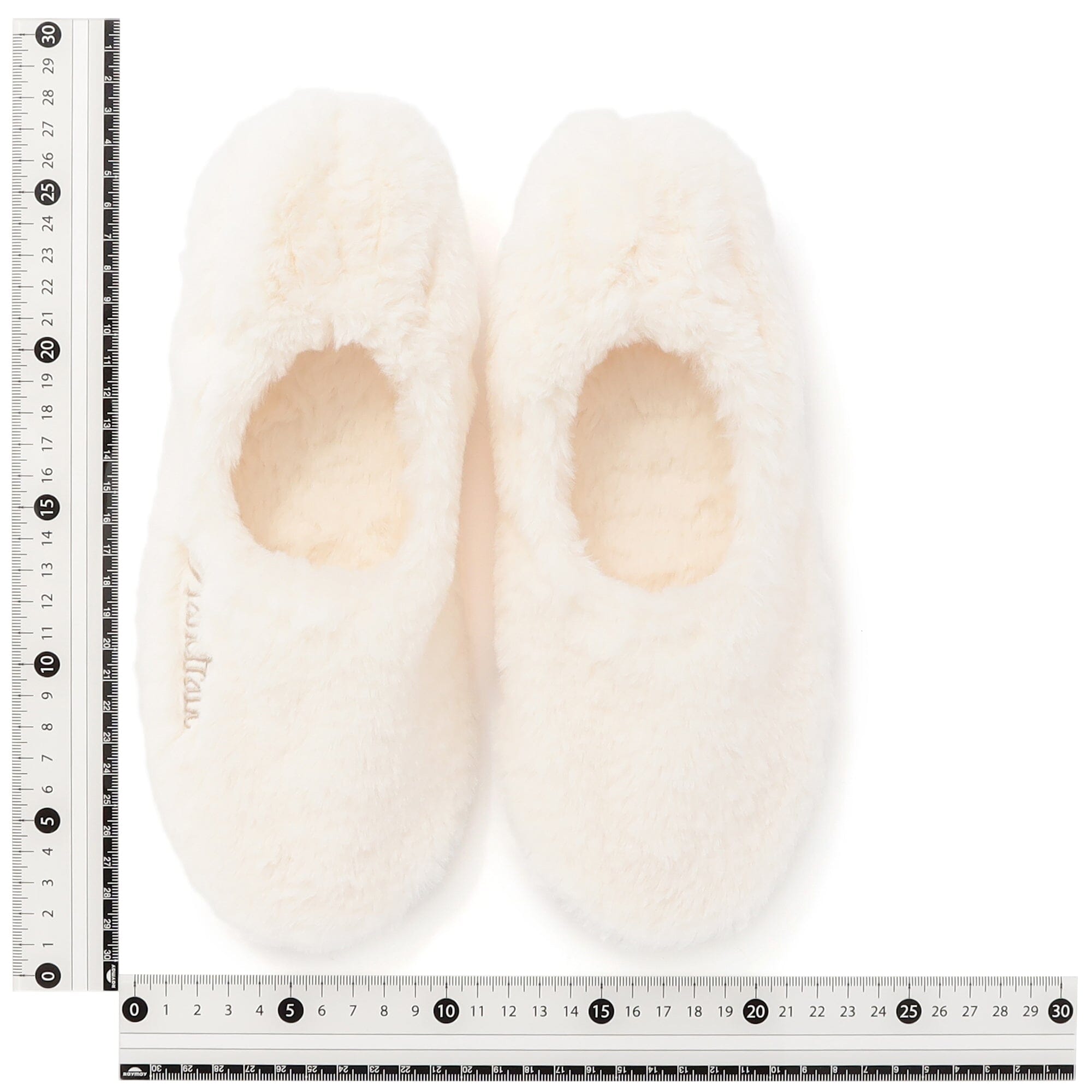 Pocketable Eco Fur Room Shoes Ivory