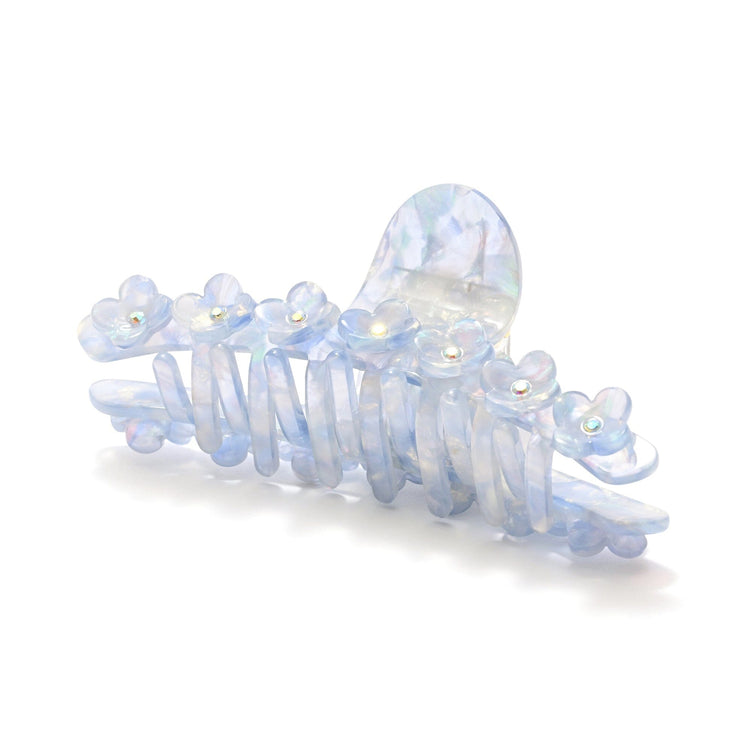Flower Hair Clip Light Blue
