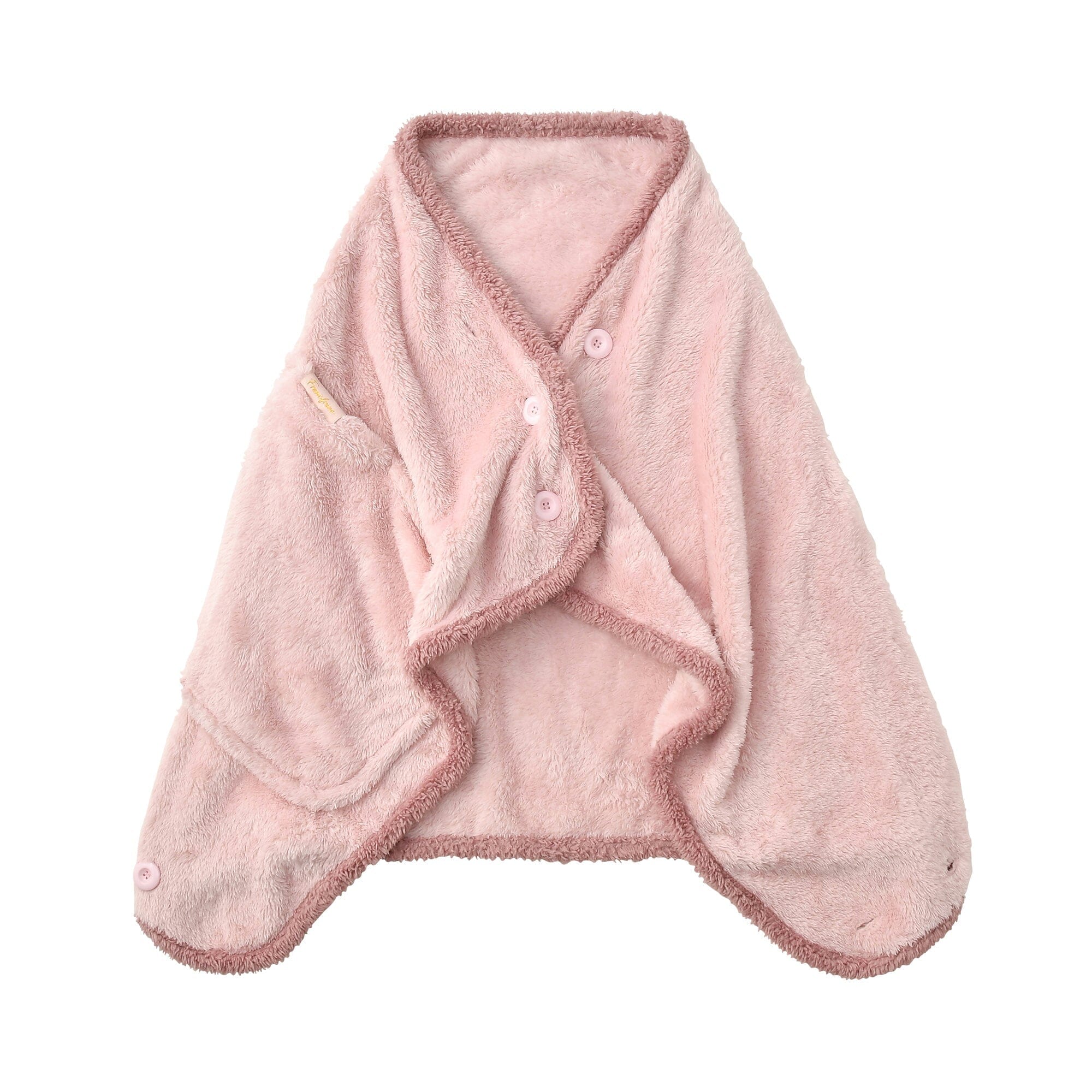 Warm Fleece 4Way Poncho  Pink