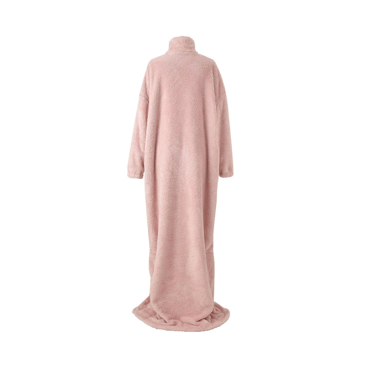 Warm Fleece Blanket Robe Pink