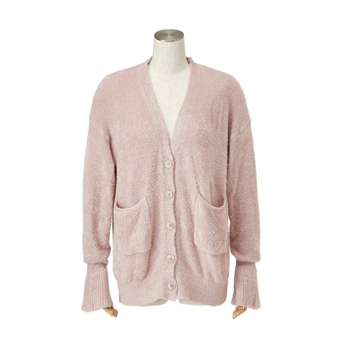 Feather Knit Cardigan  Pink