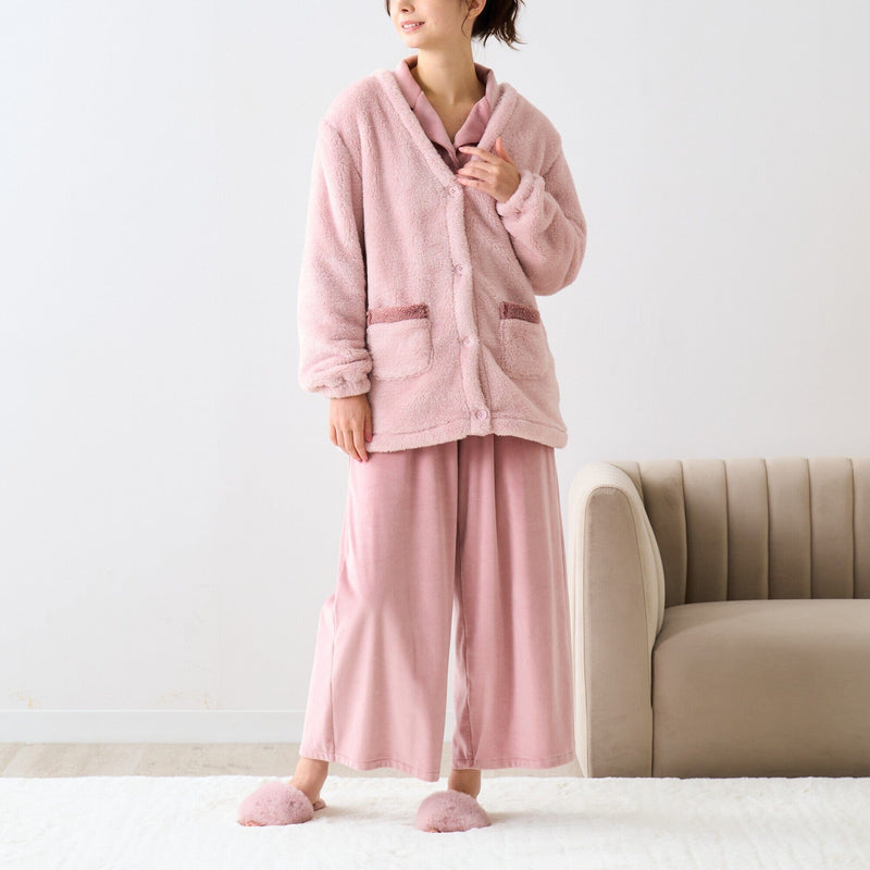 Warm Fleece Cardigan  Pink