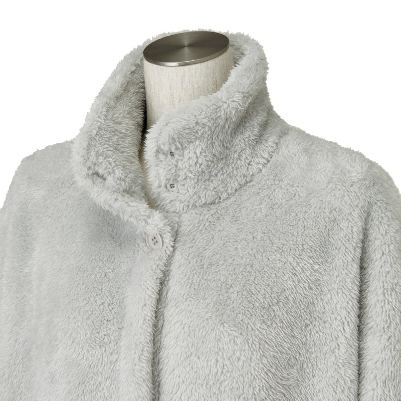 Warm Fleece Blanket Robe Grey